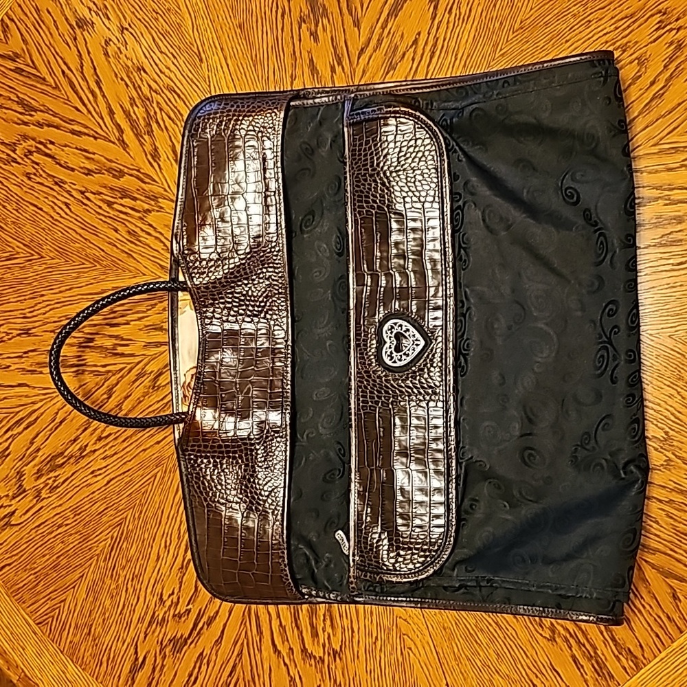 Brighton Garmet Bag, Black & Leather